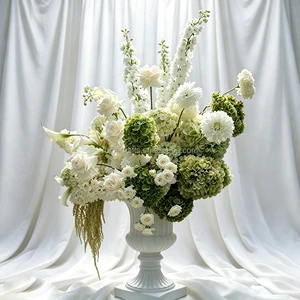 Wedding Trend White Green Calla Lily Floral Table Centerpieces Artificial Hanging Flower Ball Centerpiece Wedding Decor Supplies
