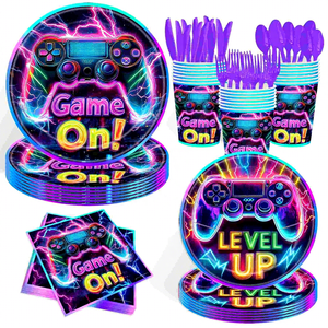 Modern Video Game Handle Boy Birthday Party Supplies Themed for Gaming Kids Event Celebration Hot Selling