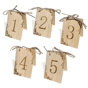 Wooden Table Cards Wedding Supplies Home Party Props Number Cards Wooden Crafts Seat Cards