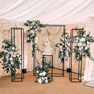 High Quality Wedding Flower Arch Backdrop Stand Black Metal Frame Backdrop for Wedding Event Party