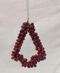 Handmade Durable High Quality Small Bell Ornaments Beaded Christmas Stars Customized Metal/Glass Tree Stand Accessories