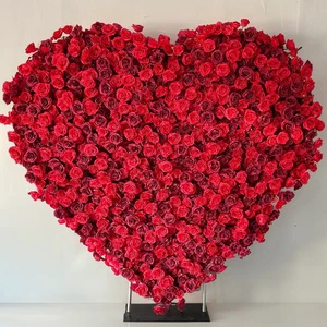 2026 Wholesale Heart Flower Wall for Wedding