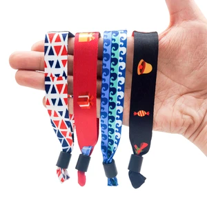 Adjustable Passive Fabric RFID Wristband/NFC TAG Smart Bracelet Fashion Band For Festival Events