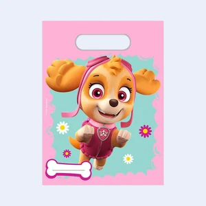 Party Love Paw Patrol Skye Plastic Bags 23x16.5cm 4-Color Printed Birthday Favors 2-4 Years 6 Pcs China