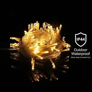 AC110V 220V 100M LED Fairy String Lights IP44 Waterproof Dimmable 2700K Warm White Plug In Christmas Tree Decoration