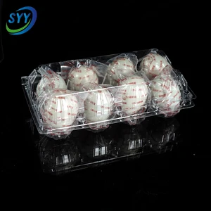 Clear Food Grade PET Duck Egg Blister Packaging Tray Anti-Shock Stackable RPET Anti-Fog OEM ODM Custom Printed