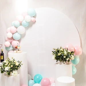 Acrylic Wedding Backdrop Stand White Round 2m Backdrop Wall for Wedding Decorations & Ceremony