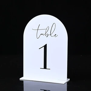White Acrylic Wedding Arch Table Number Wedding Wedding Table Card Sen Department of Beautiful Table Number
