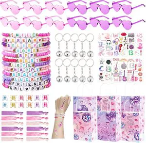 84 Pcs Friendship Popular Singer Party Favors Era Party Bracelet Disco Keychain Goodies Bags Stuffers Fans Birthday Supplies