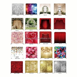 8x8ft Straight Tension Digital Backdrop Stainless Steel Square Modern Banner Stand Wedding Photobooth Display