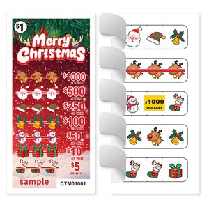 Pull Tab Supplier Win Cards Printing Manufacture Break Open Pull Tab Lottery Free Design
