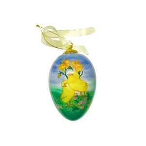 Hot Selling Custom Fine Hand Painted Glass Easter Egg Inner Reverse Design for Party Decorations or Home Decoration