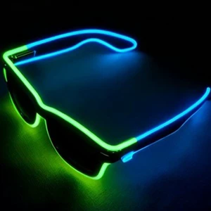 Neon Rave LED Glasses Light-up DJ Costumes & Halloween Gear for Parties Birthday & Graduation for Christmas & Ramadan
