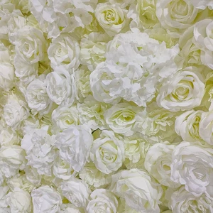 Dreamy Wedding Decor White Flower Wall Silk Artificial Jasmine Rose Flower Wall Backdrop