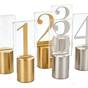 Personalized Stainless Steel Double Side Table Number Tent Table Number Card for Restaurant Bar - Lasering QR Code/Etching Logo