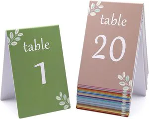 Elegant Folded Table Number Holders, Morandi Color Table Numbers for Weddings, Banquets, Parties, Cafes, and Event Venue Decor