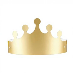 Laser Bronzing Happy Birthday Foldable Children's Adult Crown Party Hat Photo Props
