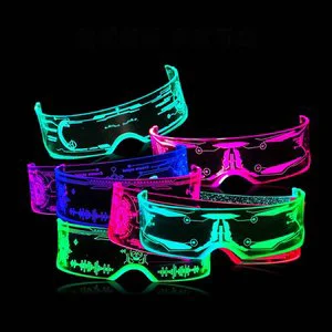 Promotional Multi Colors Party Glow Futuristic Light up Glasses for Men and Women