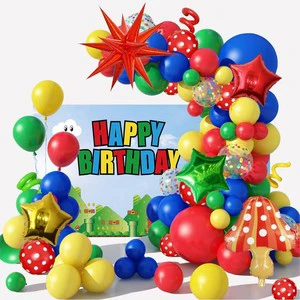 102 Pcs Carnival Circus Balloon Garland Arch Kit Colorful Latex Balloons Backdrop Clown Theme Birthday Party Supplies