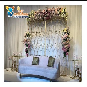 Western Wedding Reception Party Candle Wall Backdrop Modern Wedding Stage Candle Holder Frame Lightweight Customized Color USA