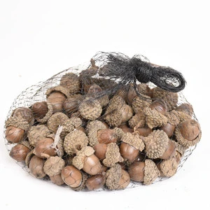 Wholesale DIY Material Home Use Ornaments Christmas Decoration Natural Acorns