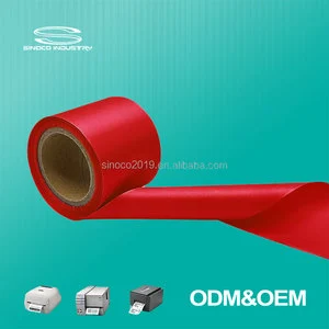 Wholesale SINOCO Custom Logo Printed Ribbon 25mm*100m Solid Red Satin Ribbon Thermal Printable for Christmas Weddings