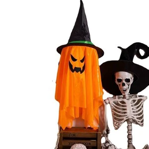 Halloween Plastic Decoration Glowing Big Ghost Party Supplies Skull Frame Pumpkin Atmosphere Layout Battery Operated 3D