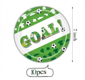 World football Cup Soccer Ball Pattern Disposable Plate Dish Platter for Football Match Party Decoration