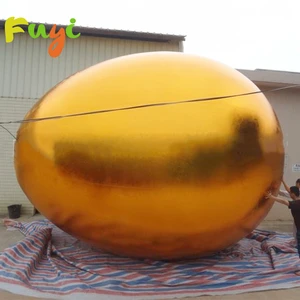 Easter Decorations Golden Inflatable Egg Shaped Items for Outdoor Decoration