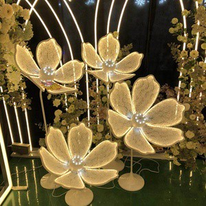 New Design LED Large Flower Walkway Stand Stage Decoration for Wedding Party Event