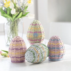 Newest Elegant Design Hand-dry Natural Woven Decorative Eggs with Various Colors for Easter Holiday & Easter Party Decoration