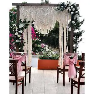 Handmade Wedding Wall Hanging Arch Backdrop Curtain Decoration for Event Parties Tapestry Backdrop for Weddings