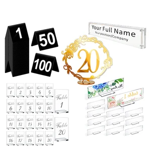 Acrylic Desktop Identification Plate Used As Number Rack for Weddings Restaurants Bars Internet Cafes