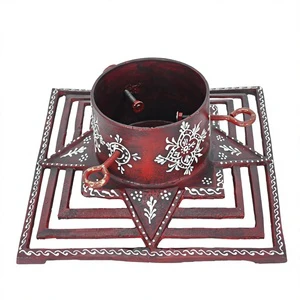 Christmas Tree Stand Metal Crafts Antique Pine Tree Holder Anti Slip Base Metal Tree Stand Home And Garden Decoration