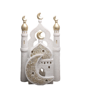 Ramadan Products Eid Mubarak Decorations Plastic Handmade Mosque Castle Stars Ornaments Desktop Decor Indoor Supplies
