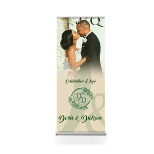 Hot Sale Foldable Roll up Banner With Aluminium Frame for Customized Wedding Photo Display