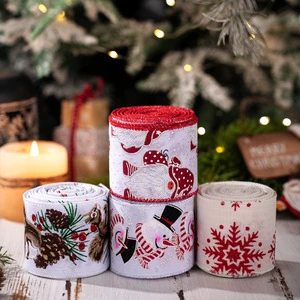 Colorful Christmas Ribbons New Supplies for Tree Decorations and Gift Wrap Festive Streamers