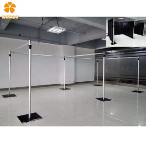 Wedding Trade Show Display Backdrop Decor Telescopic Pipe and Drape Kit With Base Plates
