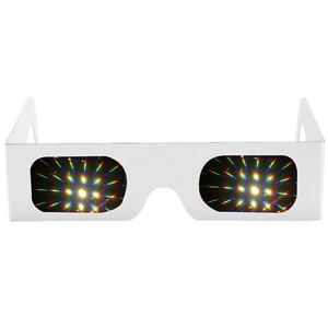 Popular Paper Clear Diffraction Glasses Firework Glasses Rainbow Prism Effect for Watching Light/fireworks in Party