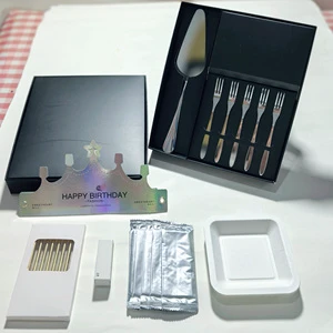 Party Tableware Table Decorations Stainless Steel Tableware Birthday Cake Tableware Set