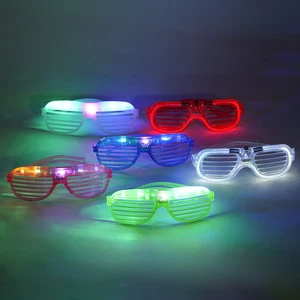 Luminous LED Glasses with Fluorescent Flash Blinds Novelty Party Decoration for New Year Concert Wholesal