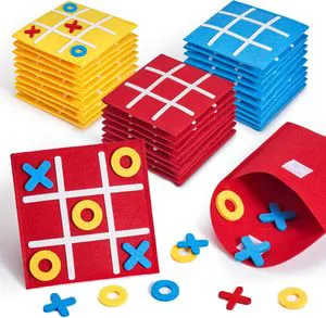 Birthday Party Favors Lassic Educational Toy for Goodie Bag Stuffer with Envelope Easy to Store Tic Tac Toe Strategic Board Game