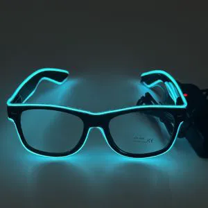 LED Glasses | Wired Transparent Plastic Multi-Color Multi-Style Reusable 2026 Rave Festival Birthday New Year Party |
