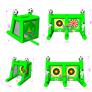 SUPER Commercial Outdoor Fun Party Interactive Sport Sticky Throwing Game Inflatable Set 3x3m for Ages 3-12 Commercial Events
