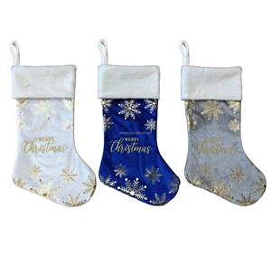 New Promotion Hot Style Plush Embroidered Christmas Stocking Made in China Zhejiang by NIL
