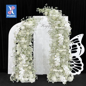 Promise Indian Flower Garland for Arch White Rose Artificial Flower Runner Floral Arrangement Wedding Arch