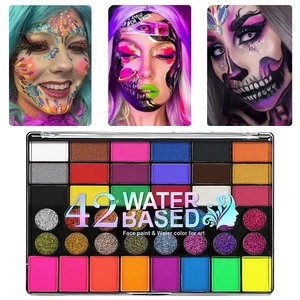 Hadiyah Factory 42 Color Safe Nontoxic Water-based Children's Body & Face Paint for Festival Halloween Party Art Makeup