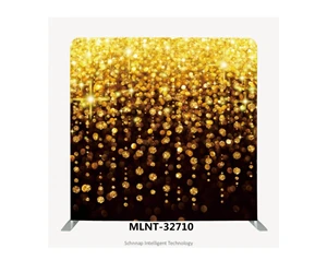 Black Gold Tension Fabric Pillow Case Photo Booth Backdrop Stand Wedding Decoration Supplies