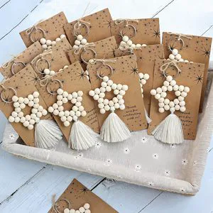 Wooden Bead Tassels Set for Wedding Favors Baby Shower Favors for Guests Bridal Shower Thank You Gifts Party Favors