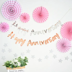 Wedding Anniversary Decoration Supplies Pull Flag Banner Company Shopping Mall Anniversary Jiaqing Layout